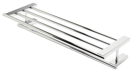 Polished Chrome 26 inch Towel Bar & Shelf Bathroom Accessory