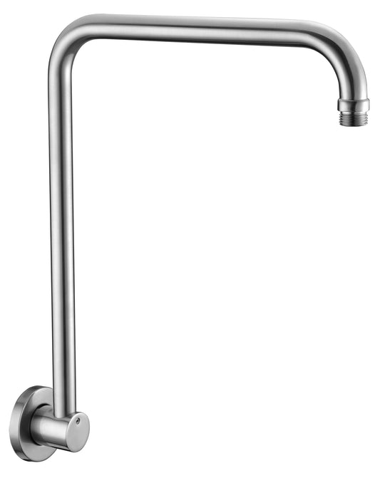 Brushed Nickel 12" Round Raised Wall Mounted Shower Arm