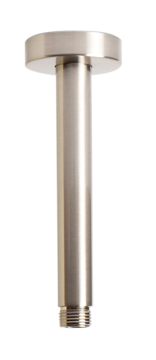 Brushed Nickel 6" Round Ceiling Shower Arm