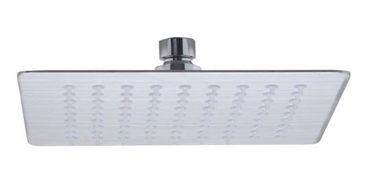 Solid Brushed Stainless Steel 8" Square Ultra Thin Rain Shower Head