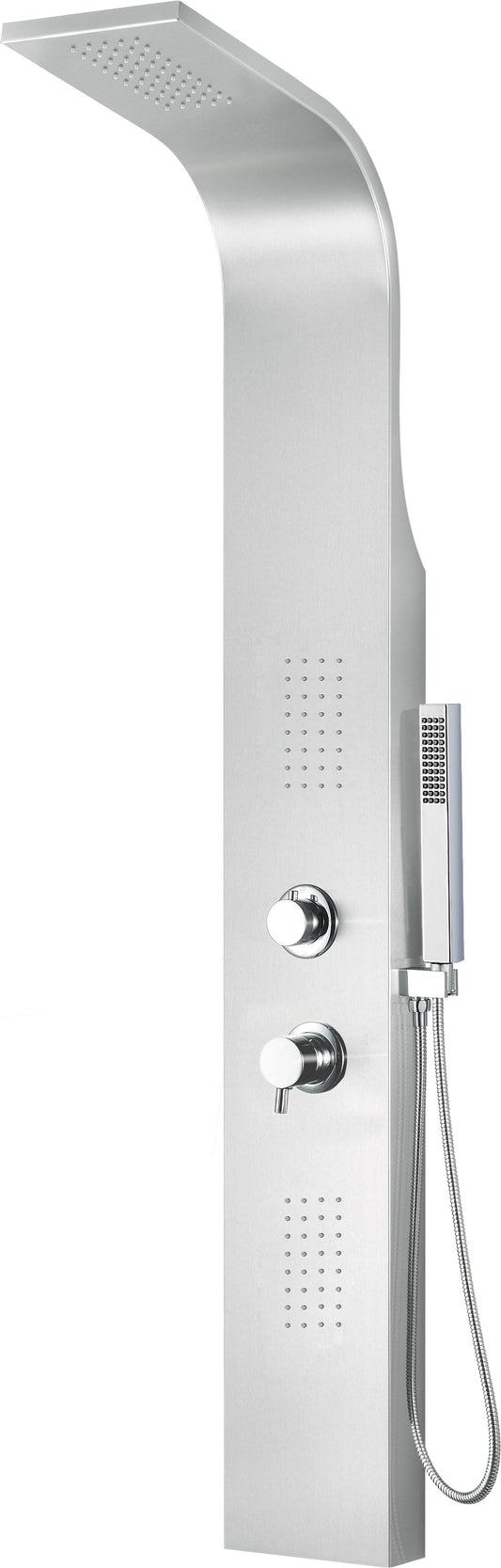 Modern Stainless Steel Shower Panel with 2 Body Sprays