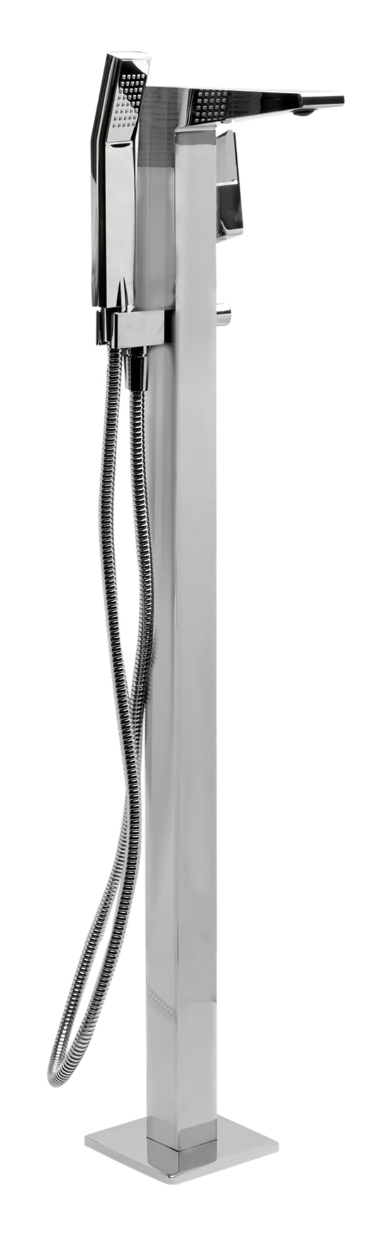 Polished Chrome Single Hole Floor Mounted Tub Filler