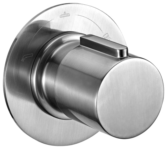 Brushed Nickel Modern Round 3 Way Shower Diverter