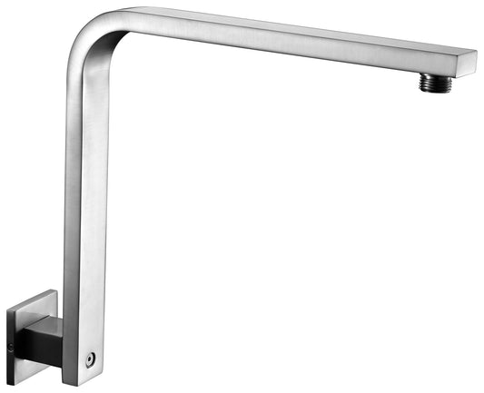 Brushed Nickel 12" Square Raised Wall Mounted Shower Arm