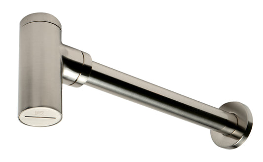 Brushed Nickel Solid Brass Round Modern Decorative Bottle P-Trap