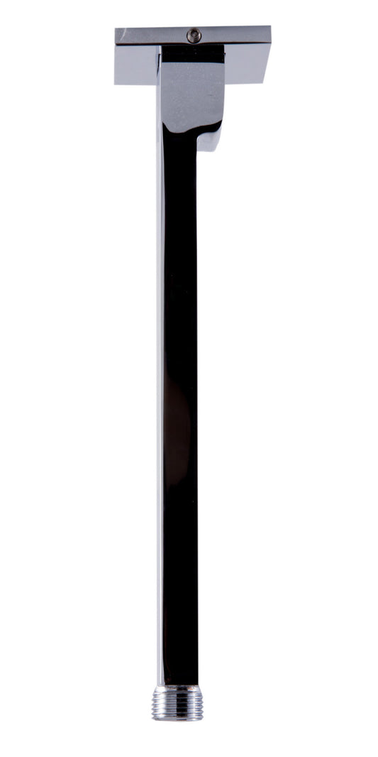 Polished Chrome 9" Modern Square Ceiling Mounted Shower Arm