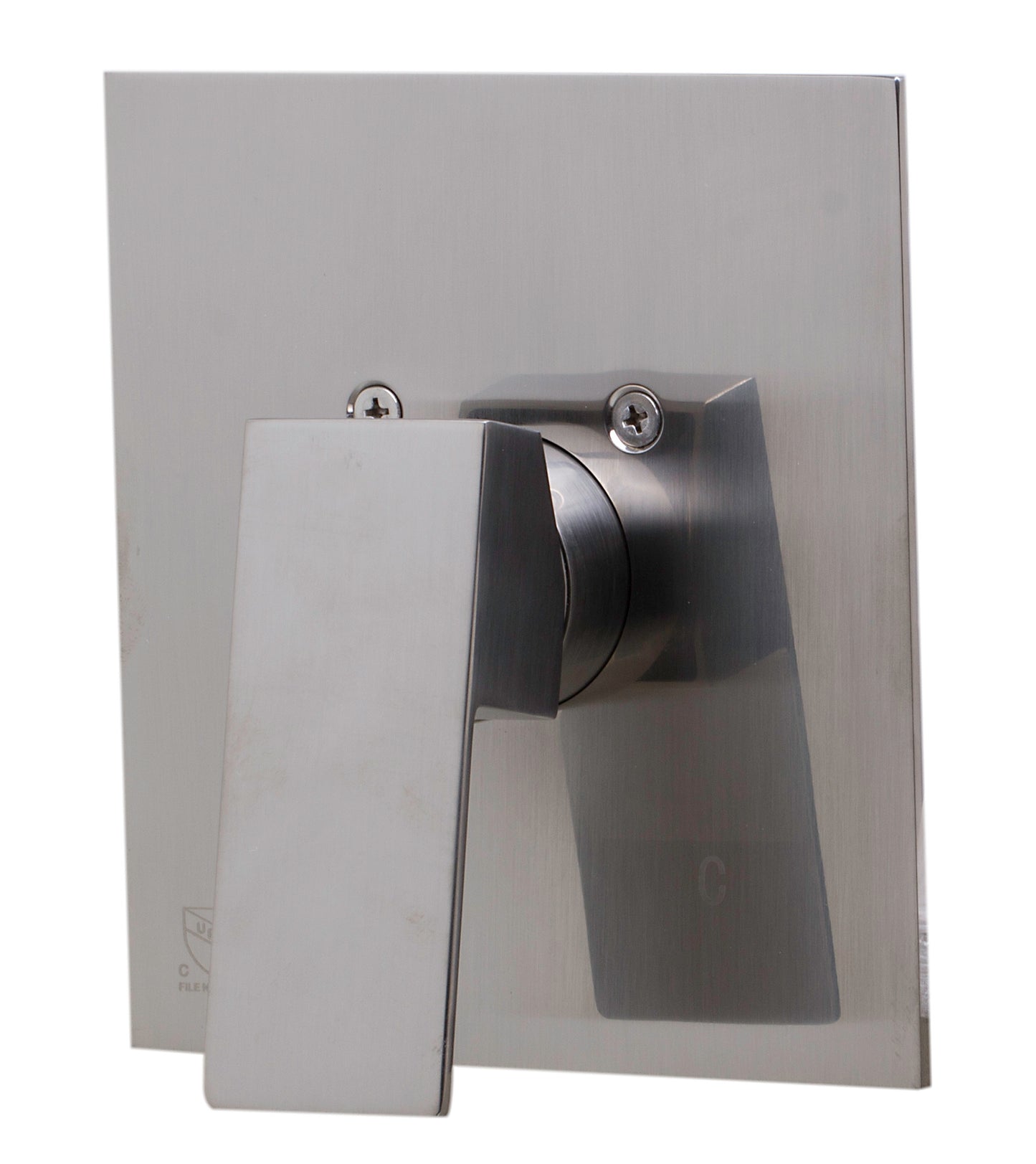 Brushed Nickel Shower Valve Mixer with Square Lever Handle