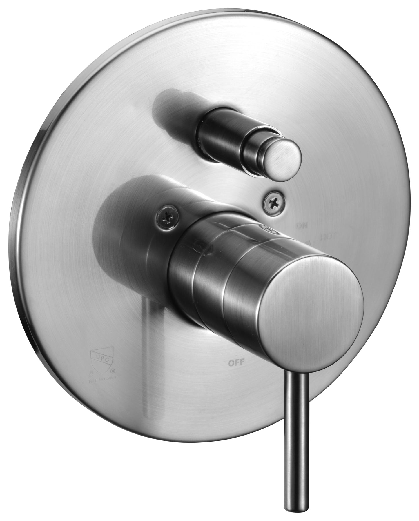 Brushed Nickel Pressure Balanced Round Shower Mixer with Diverter