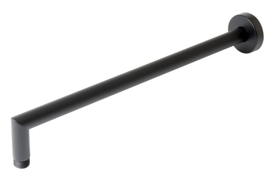 Black Matte 16" Round Wall Shower Arm
