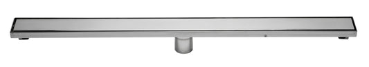 36" Modern Polished Stainless Steel Linear Shower Drain with Solid Cover