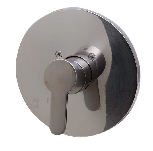Brushed Nickel Shower Valve Mixer with Rounded Lever Handle