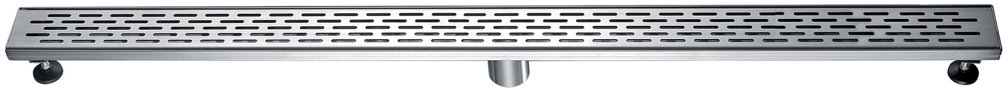 47" Stainless Steel Linear Shower Drain with Groove Holes