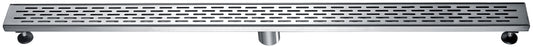 47" Stainless Steel Linear Shower Drain with Groove Holes