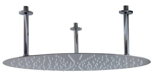 24" Round Polished Solid Stainless Steel Ultra Thin Rain Shower Head