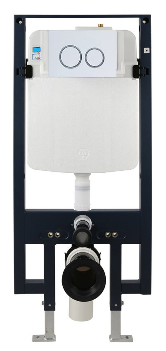 White Dual Flush Wall Mounted Toilet Tank Carrier for WD101, WD332, WD333
