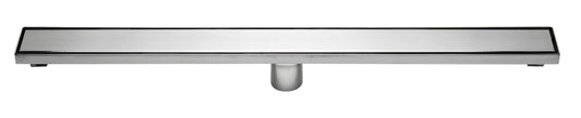 32" Modern Polished Stainless Steel Linear Shower Drain with Solid Cover