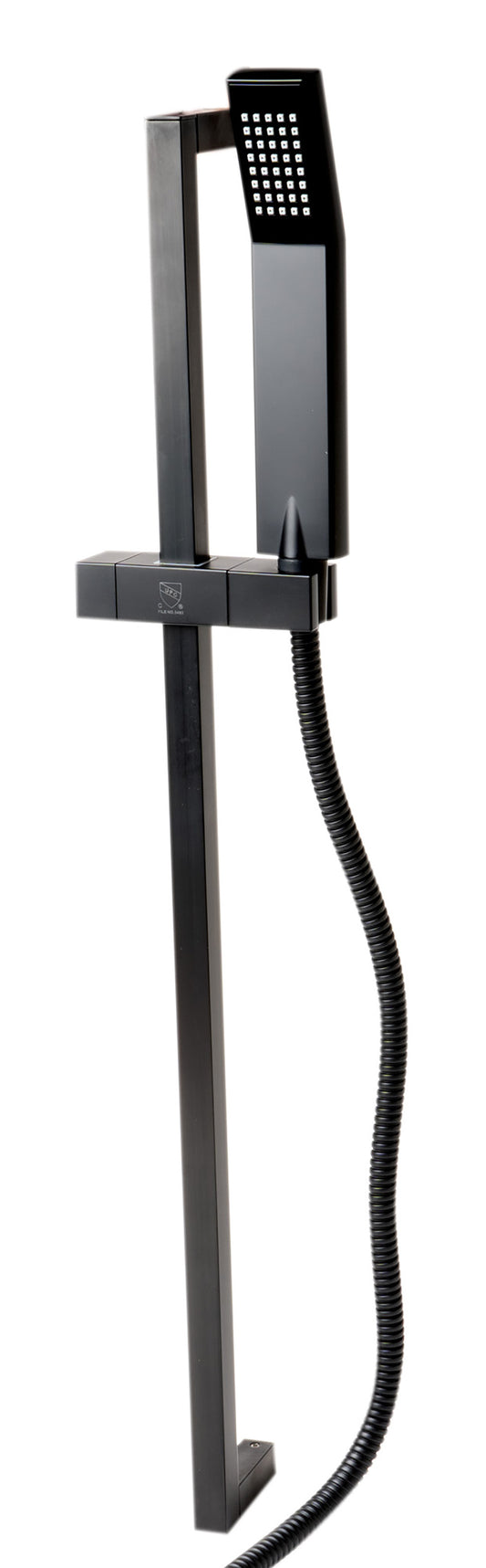 Black Matte Square Sliding Rail Hand Shower Set