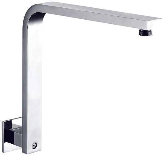 Polished Chrome 12" Square Raised Wall Mounted Shower Arm