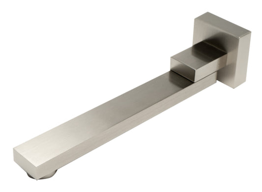 Brushed Nickel Square Foldable Tub Spout