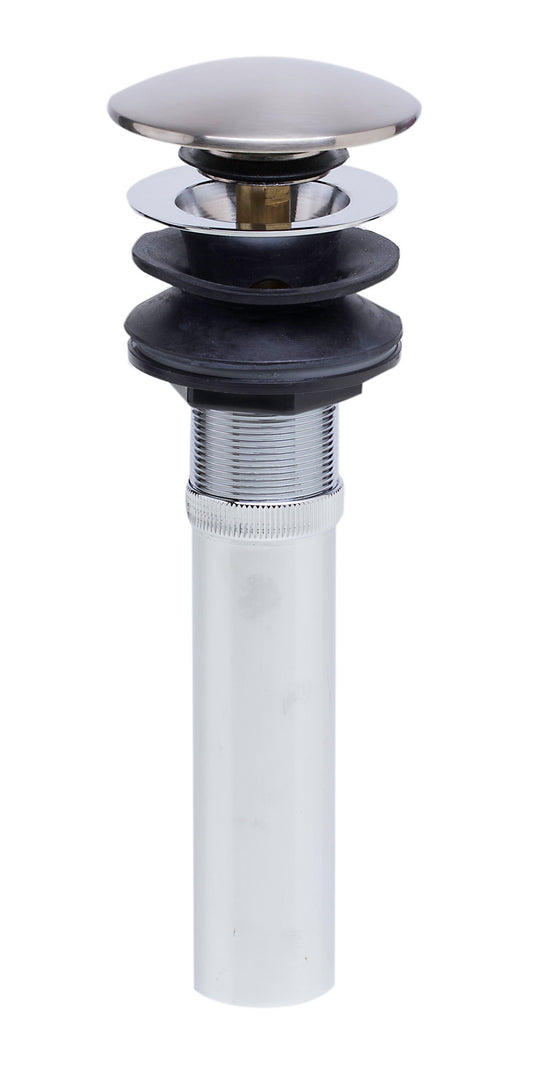 Brushed Nickel Pop Up Drain for Bathroom Sink with Overflow
