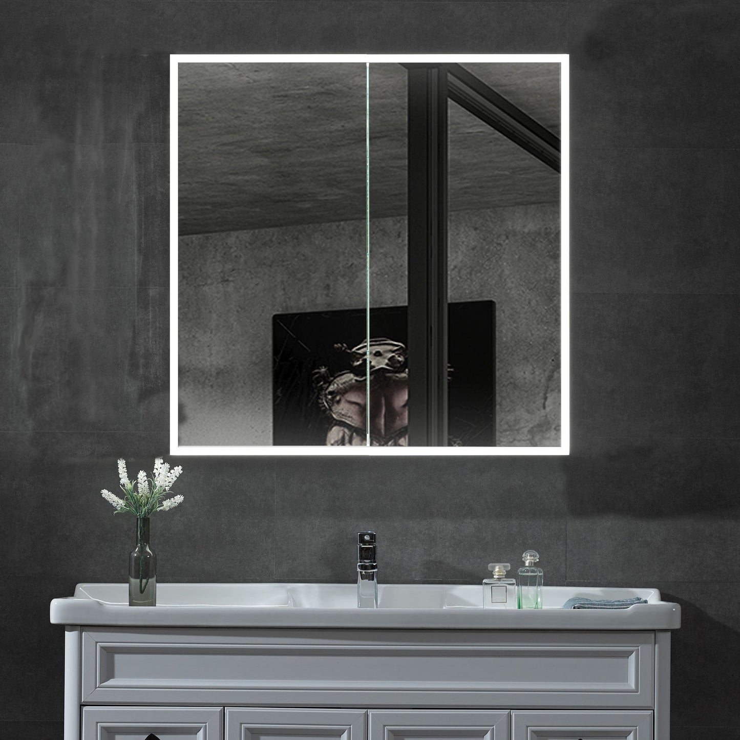 36" x 30" Double Door LED Light Medicine Cabinet