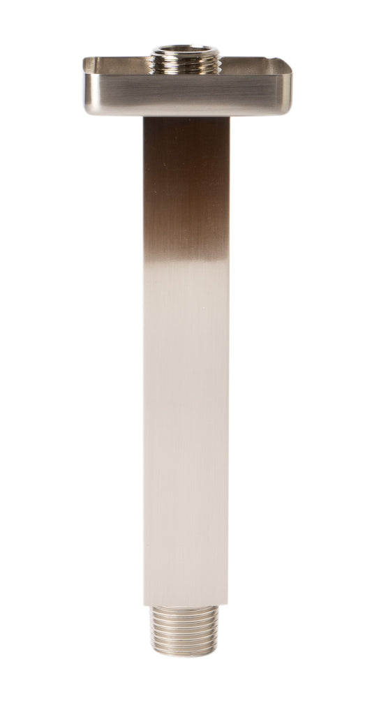 Brushed Nickel 6" Square Ceiling Shower Arm