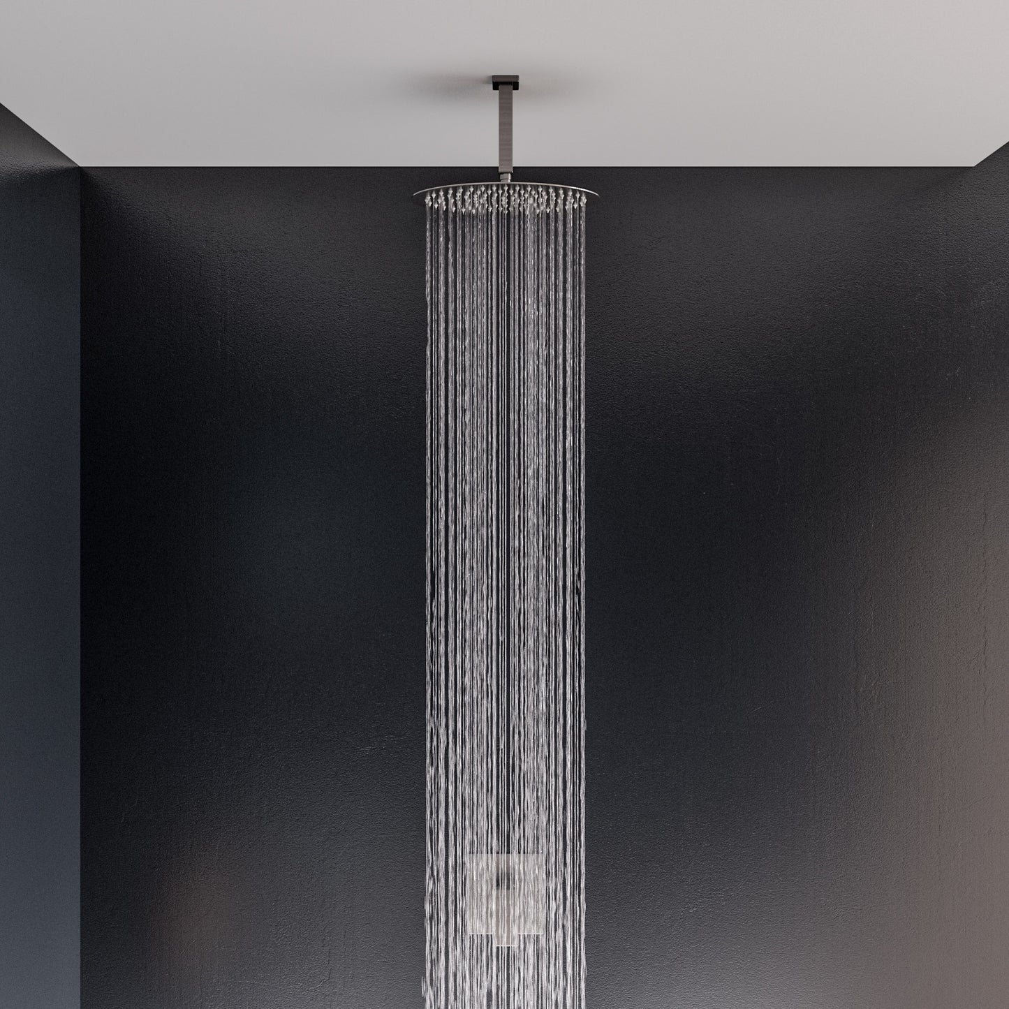 12" Oval Brushed Solid Stainless Steel Ultra Thin Rain Shower Head