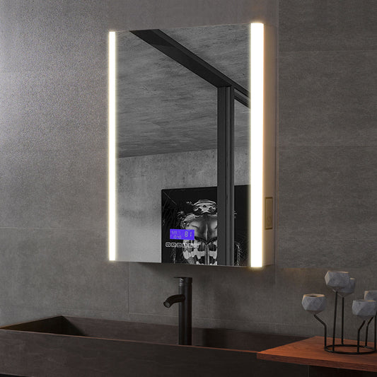 24" x 32" Single Door LED Light Bluetooth Medicine Cabinet